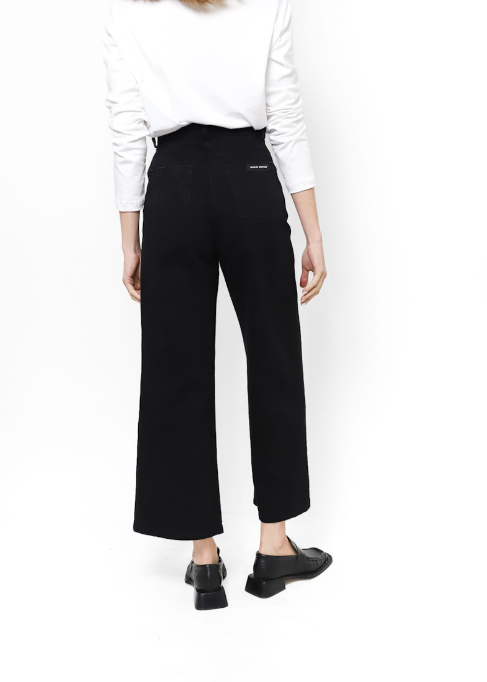Classic Fit Jeans Wide Leg Negro