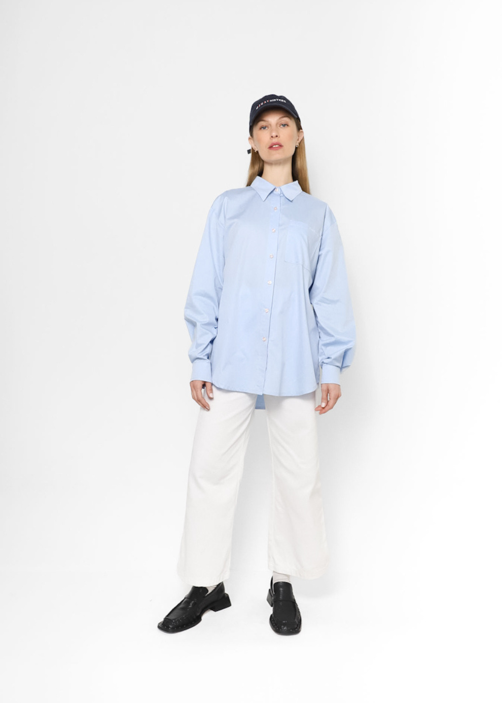 Classic Fit Jeans Wide Leg Blanco