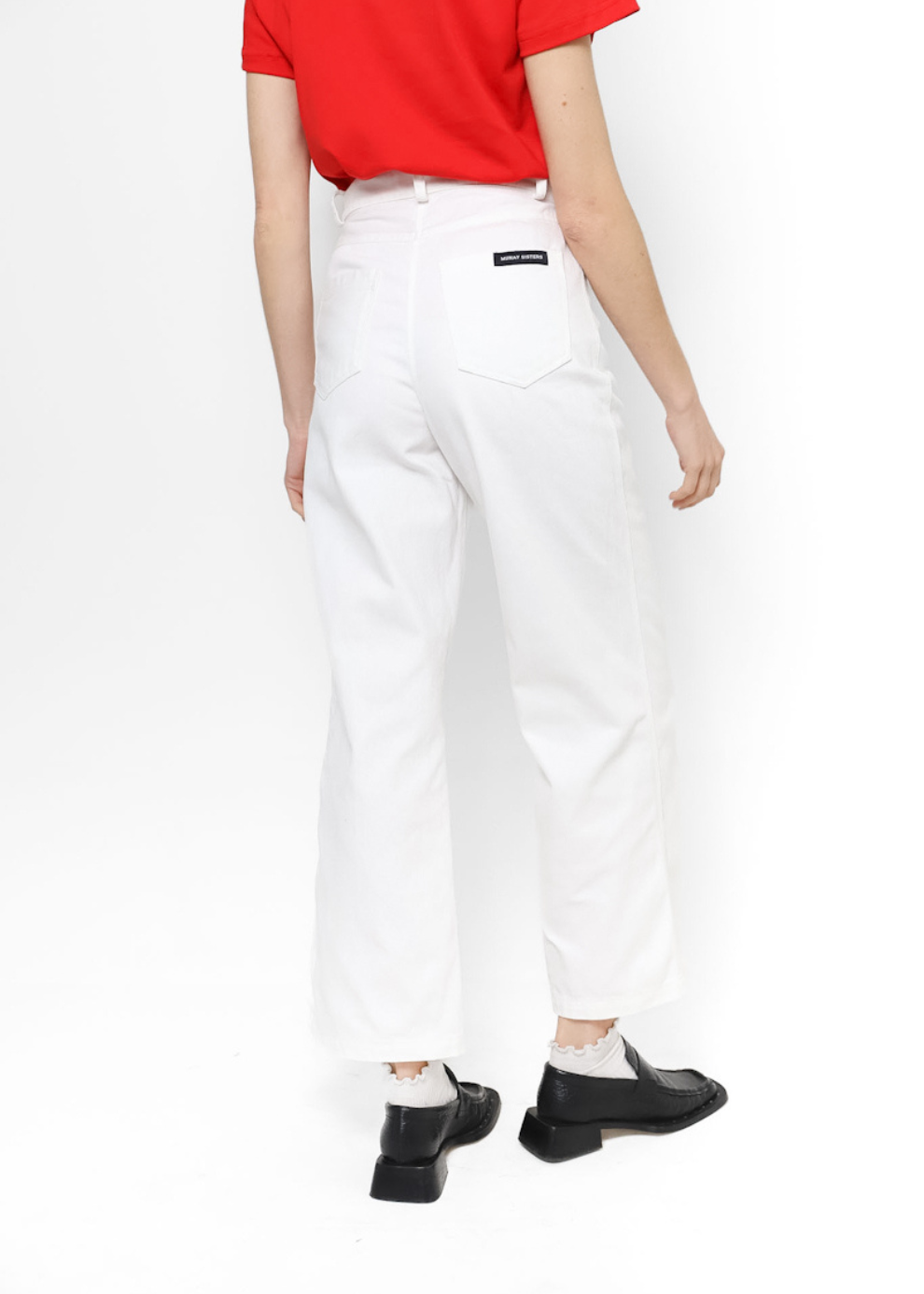 Classic Fit Jeans Wide Leg Blanco