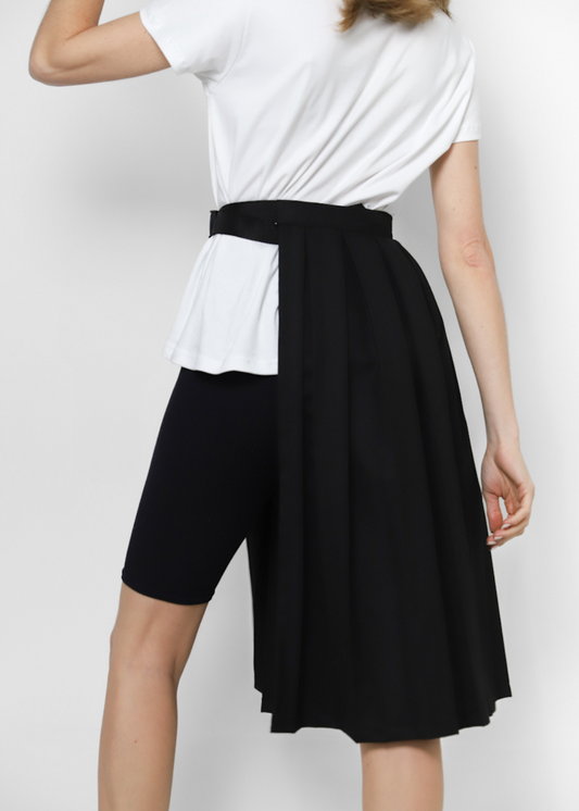 Falda Plisada Sporty Negro