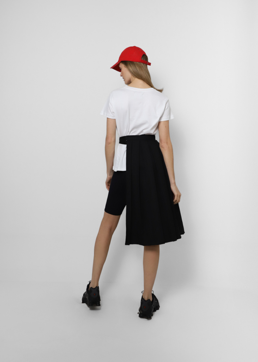 Falda Plisada Sporty Negro