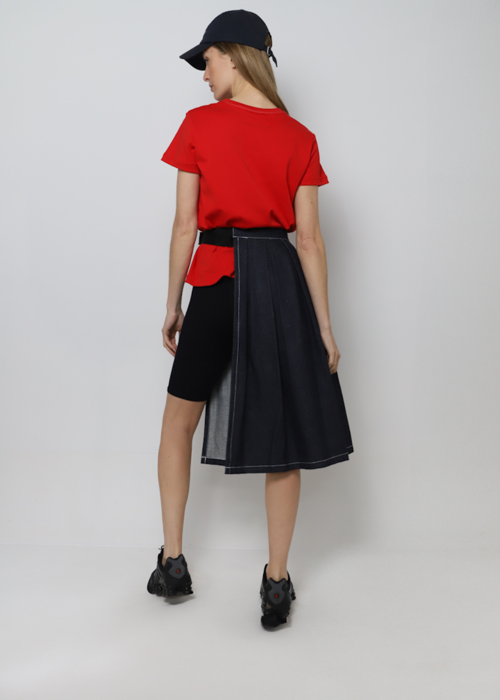 Falda Plisada Sporty Denim
