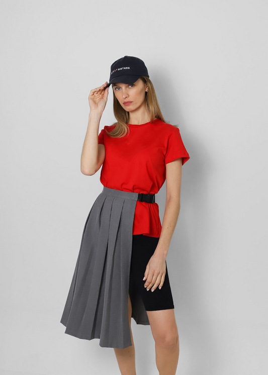 Falda Plisada Sporty Gris