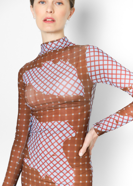 Vestido Tartán Brown