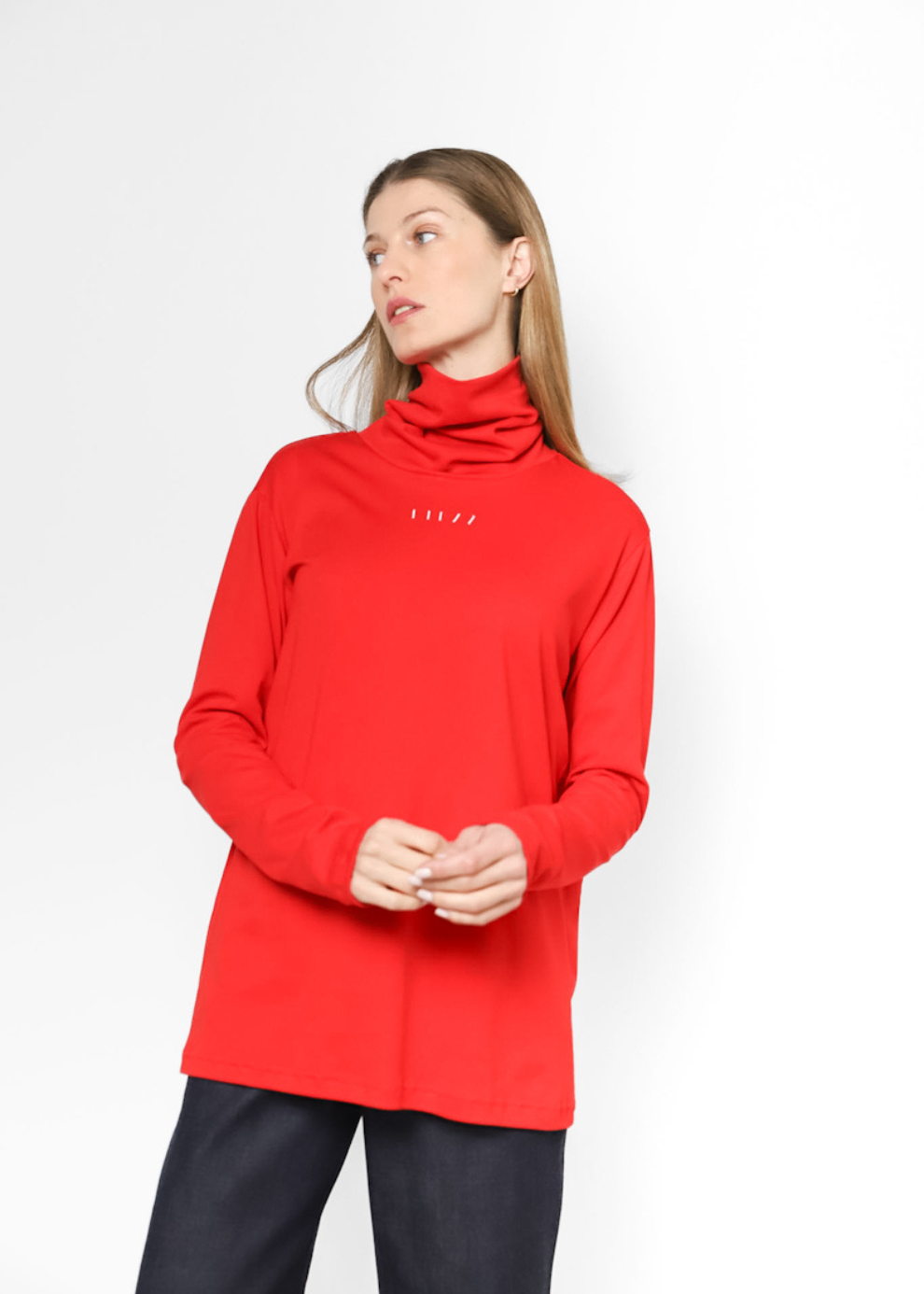 High Neck Tee Rojo