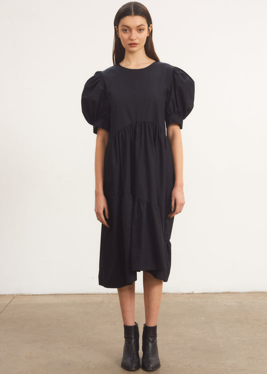 Maxi Puffy Dress Negro