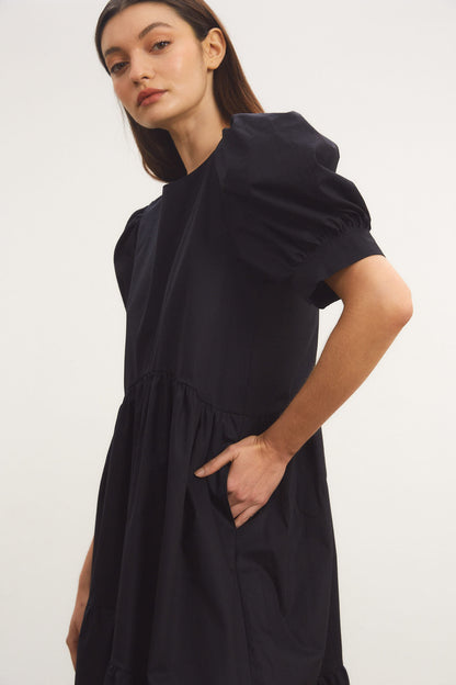 Maxi Puffy Dress Negro