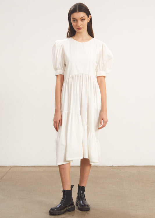 Maxi Puffy Dress Blanco