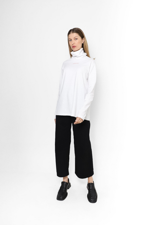 High Neck Tee Blanco
