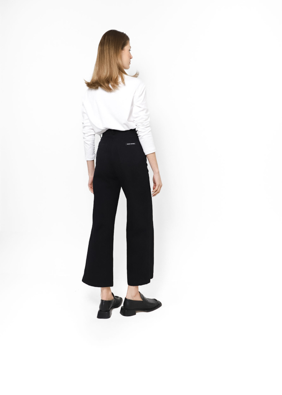 Classic Fit Jeans Wide Leg Negro