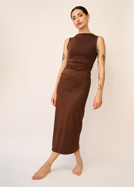 Vestido Wave Café Moro