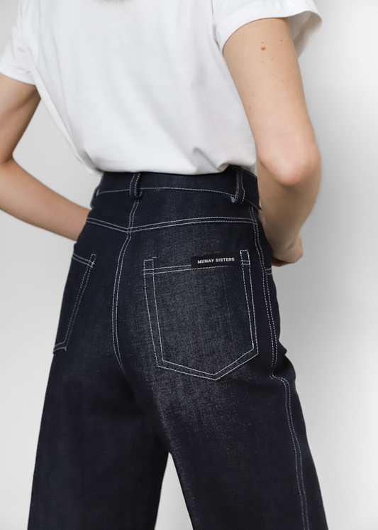Classic Fit Jeans Wide Leg Indigo