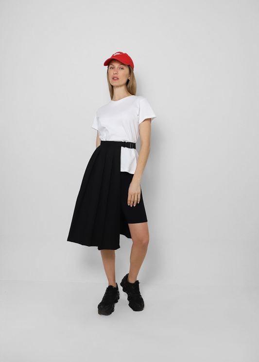 Falda Plisada Sporty Negro