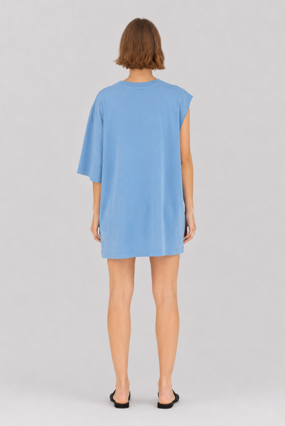 Basic One Sleeve Tee Celeste