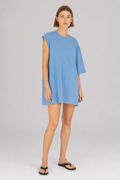 Basic One Sleeve Tee Celeste