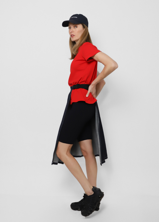 Falda Plisada Sporty Denim