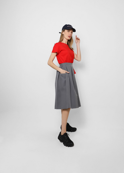 Falda Plisada Sporty Gris