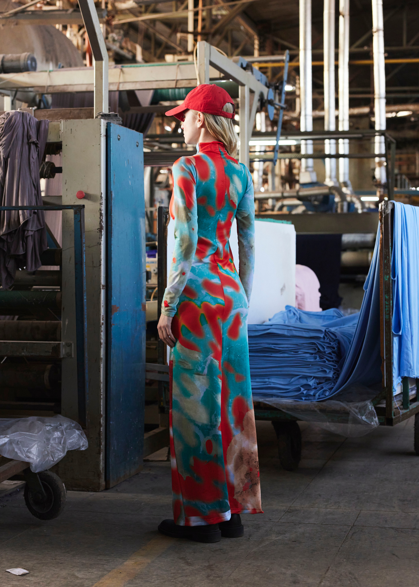 Vestido Cuello Alto Seaweed Rojo