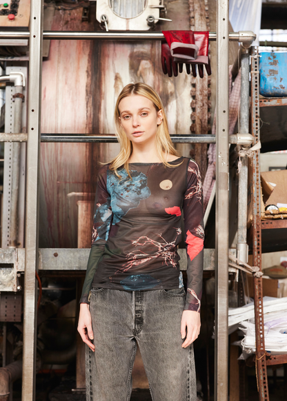 Polera Bote Seaweed Negro