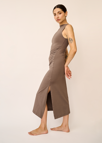 Vestido Wave Café Claro