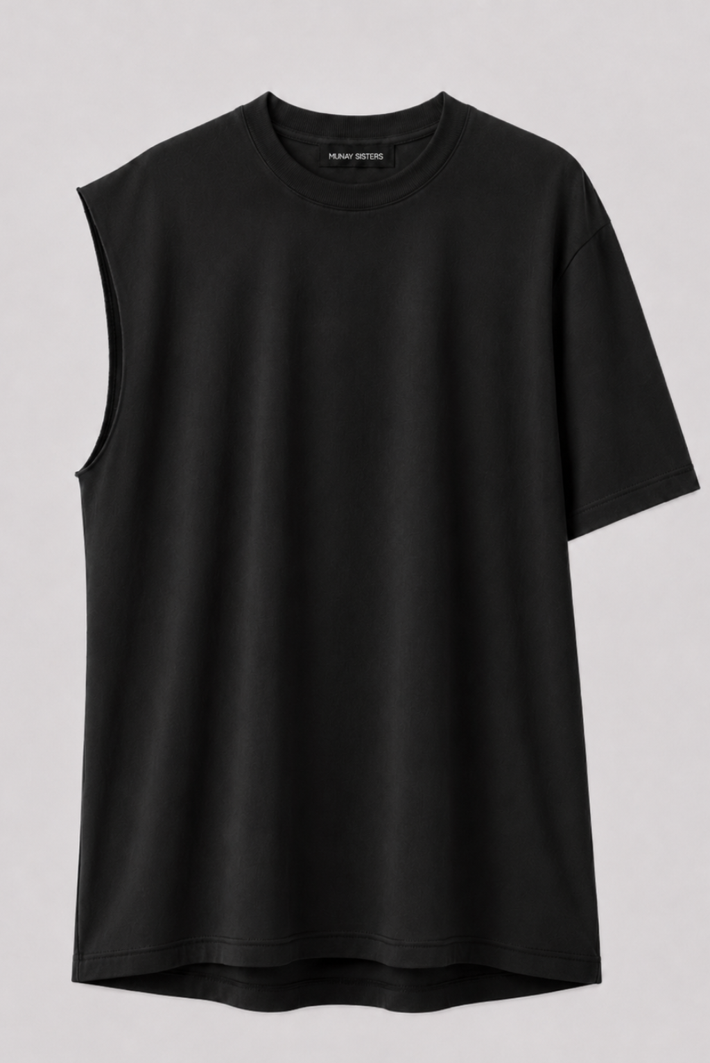 Basic One Sleeve Tee Negro