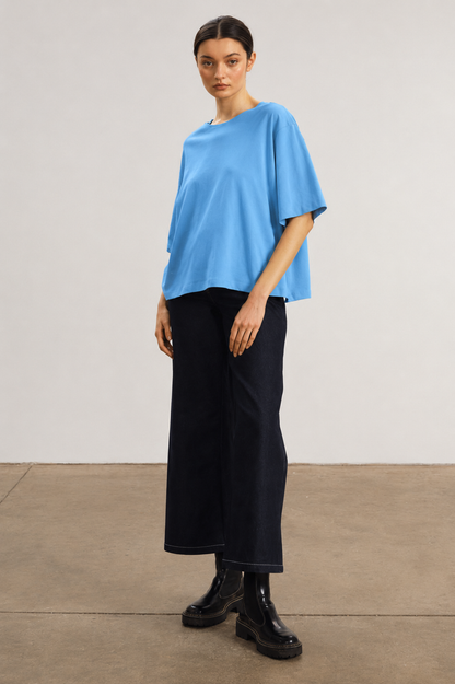 Polera Basic Tee Celeste