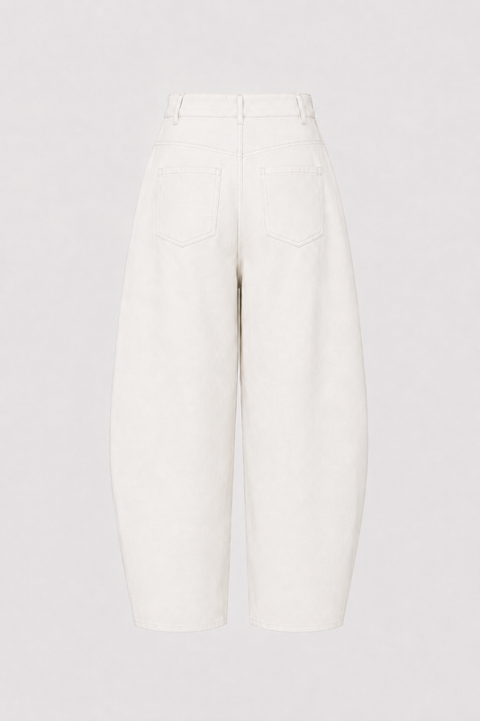 Pantalón Denim Balloon Blanco
