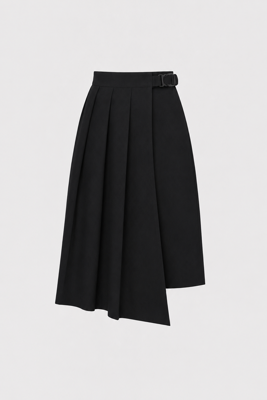 Falda Plisada Sporty Negro