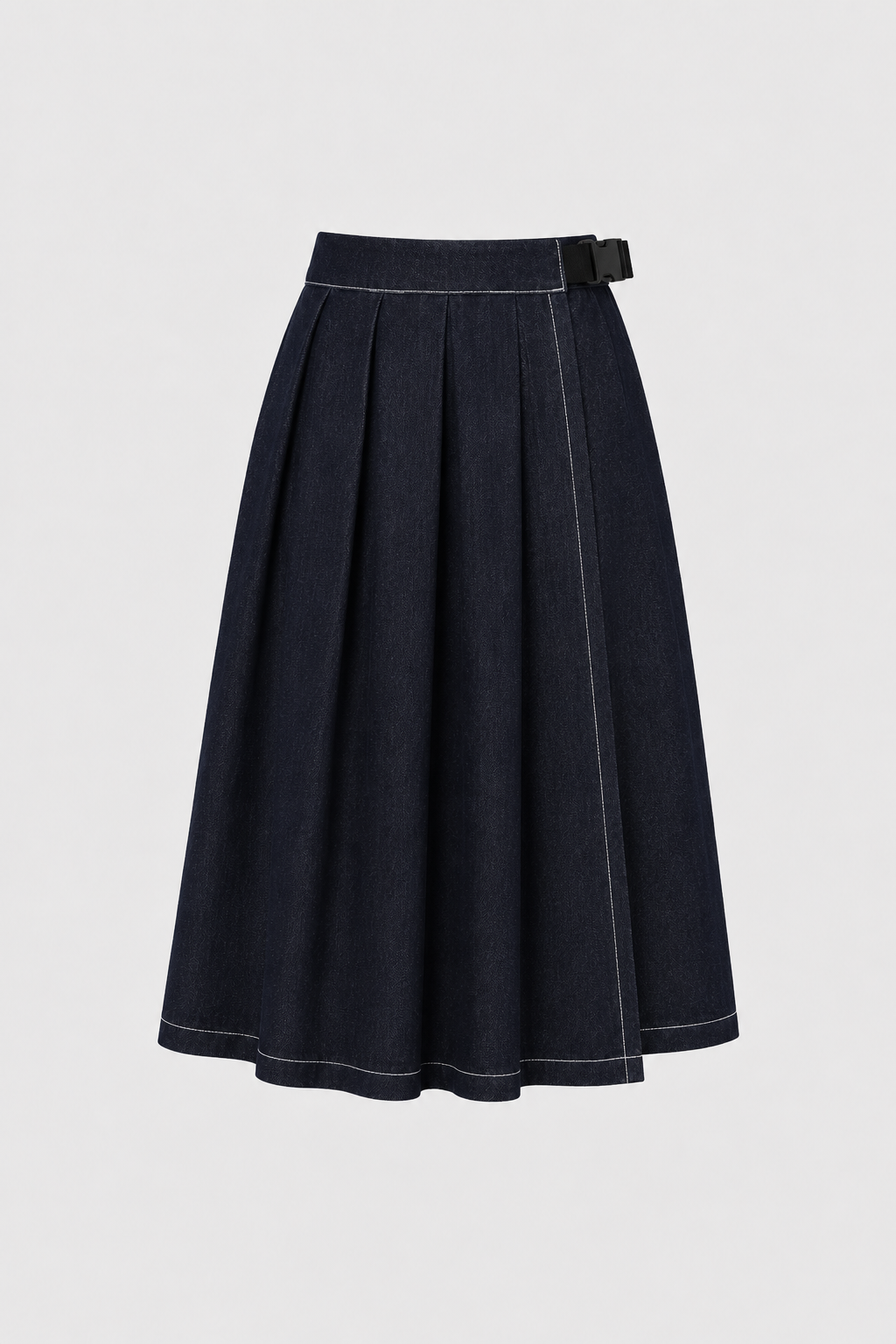 Falda Plisada Sporty Denim
