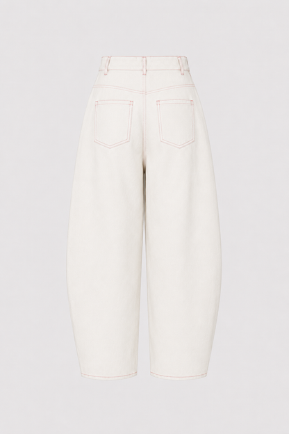 Pantalón Denim Balloon Blanco