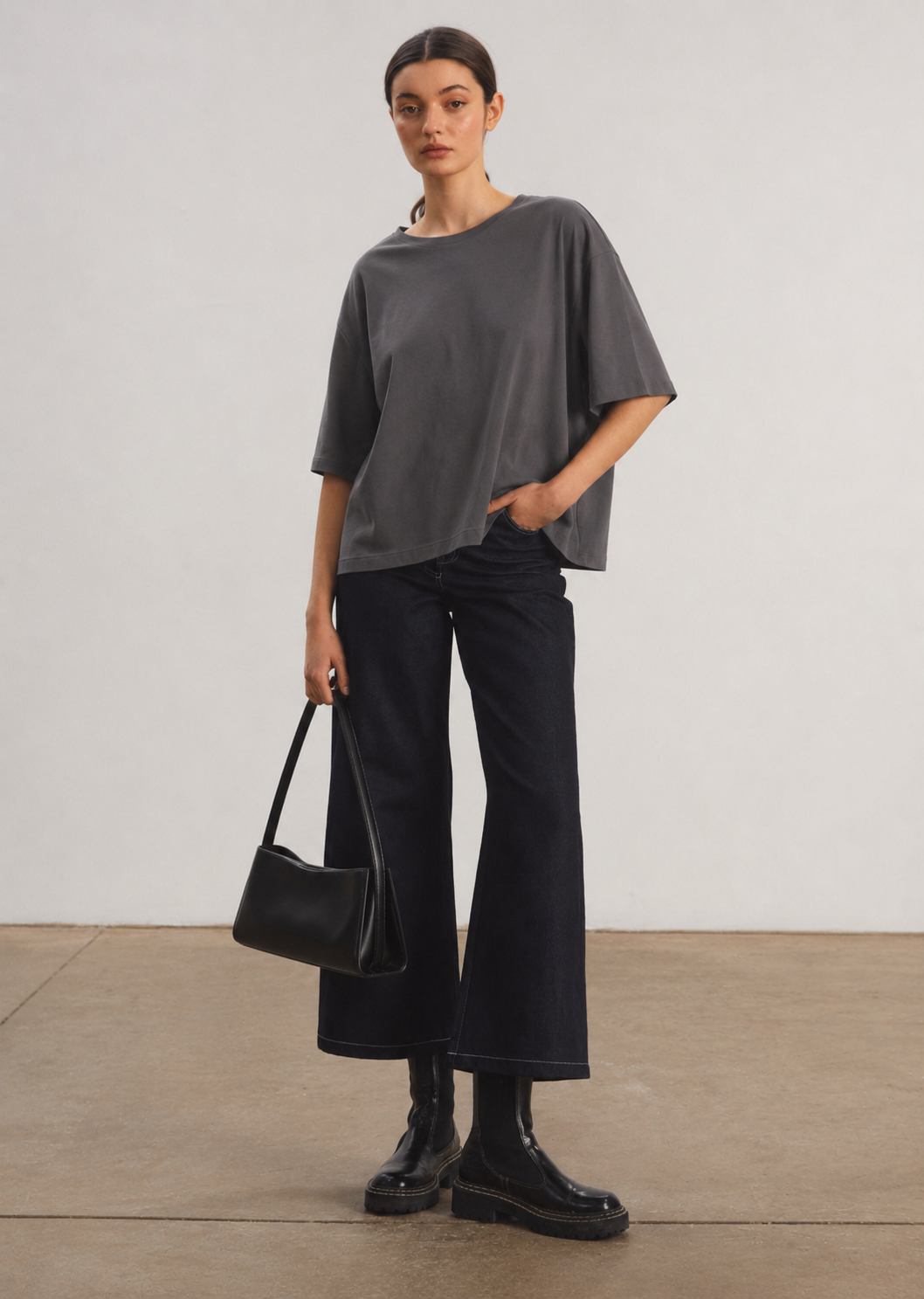 Polera Basic Tee Gris
