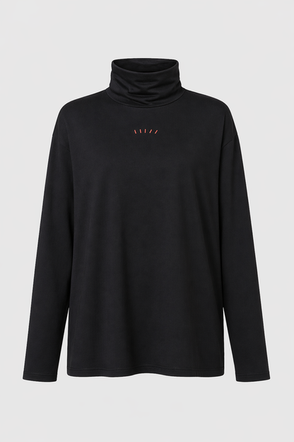 High Neck Tee Negro