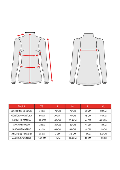 Top Cuello Alto Seaweed Rojo