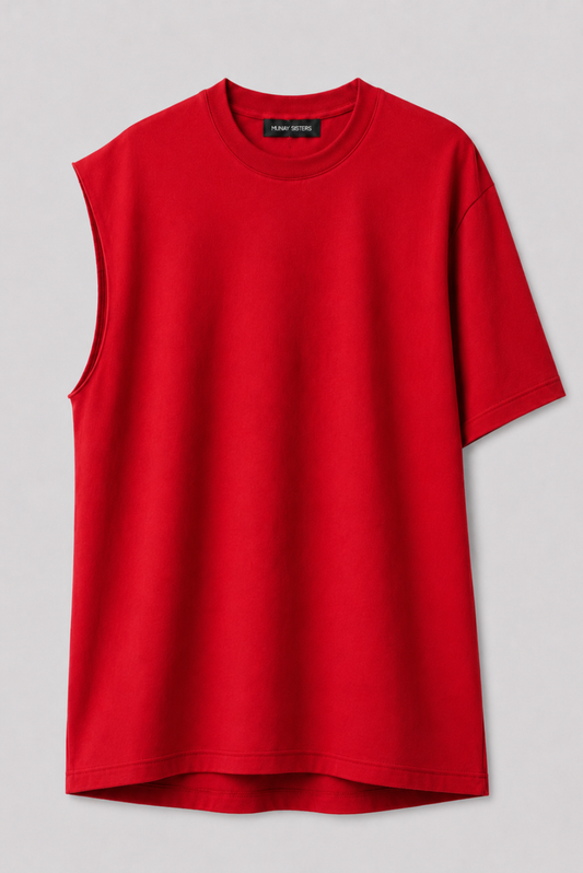 Basic One Sleeve Tee Rojo