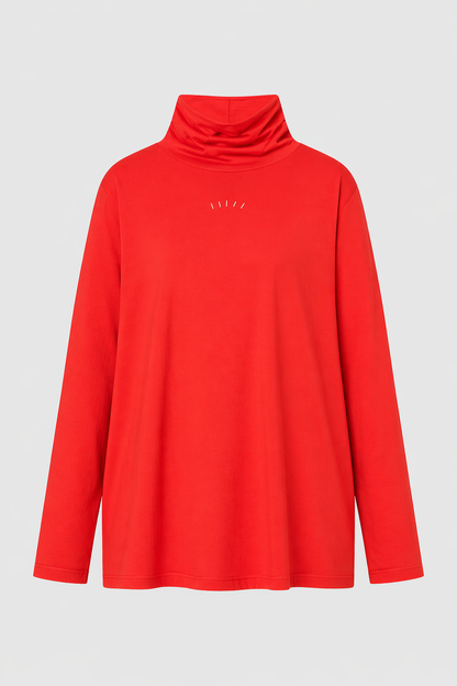 High Neck Tee Rojo