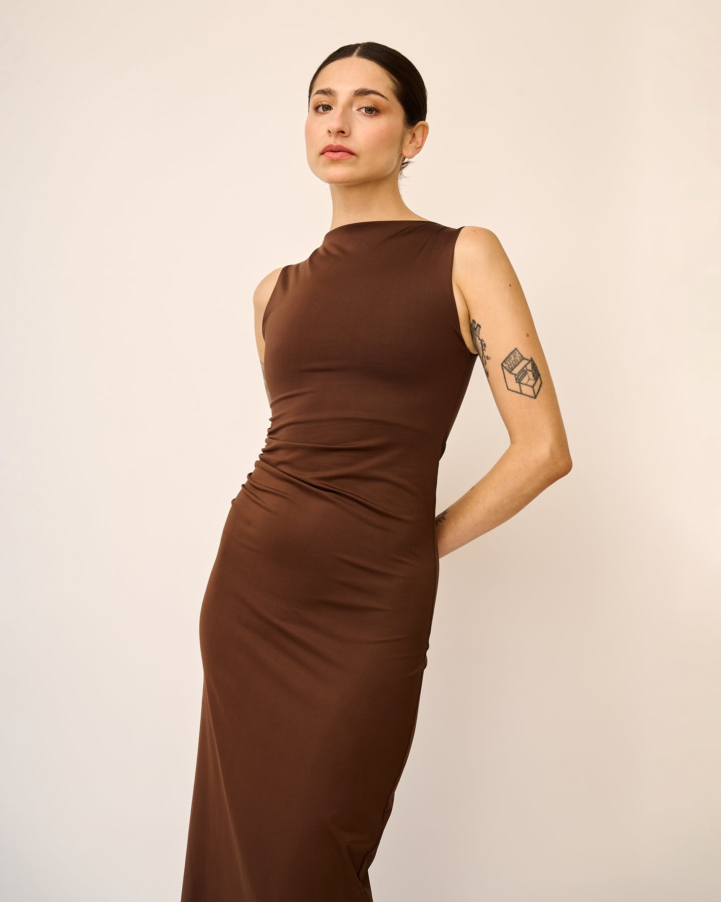 Vestido Wave Café Moro