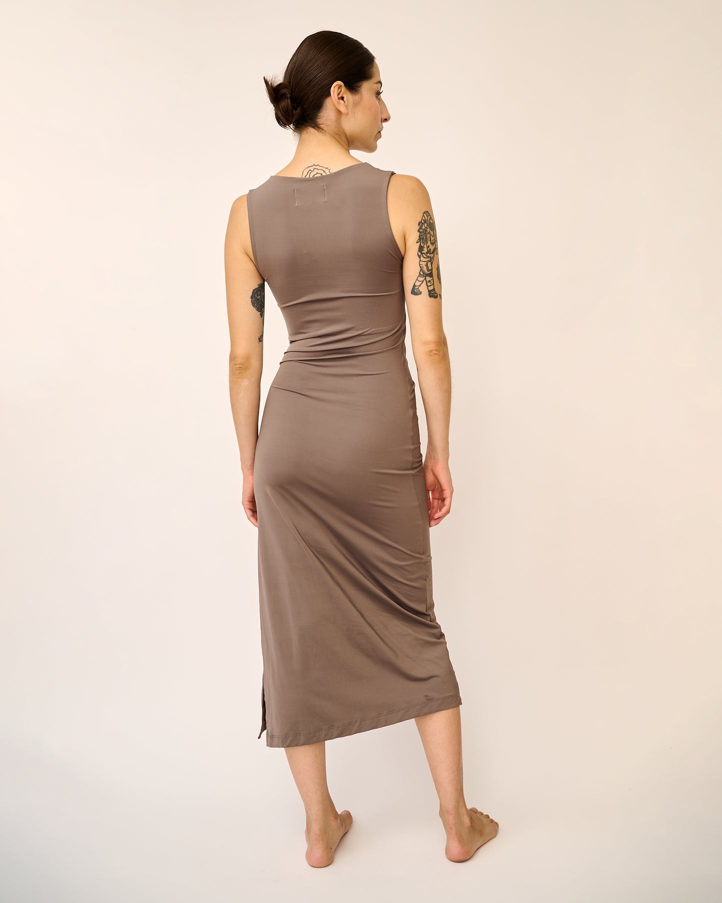 Vestido Wave Café Claro